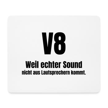 Echter Sound kommt nicht aus Lautsprechern. - Mousepad (Querformat) - Weiß - Vorne