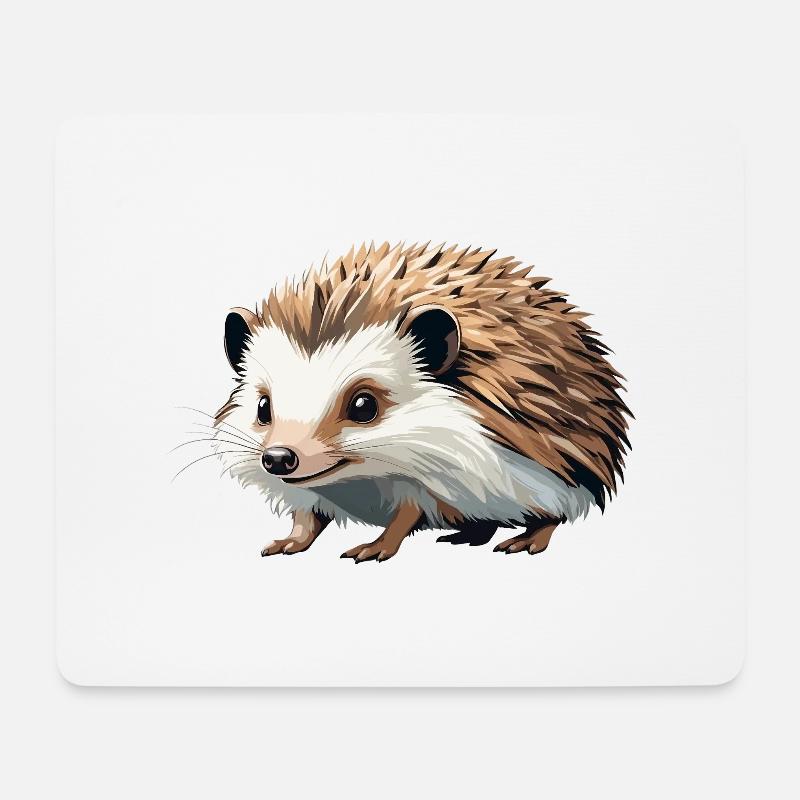 Igel - Süßer Tier Sticker - Mousepad (Querformat) - Weiß