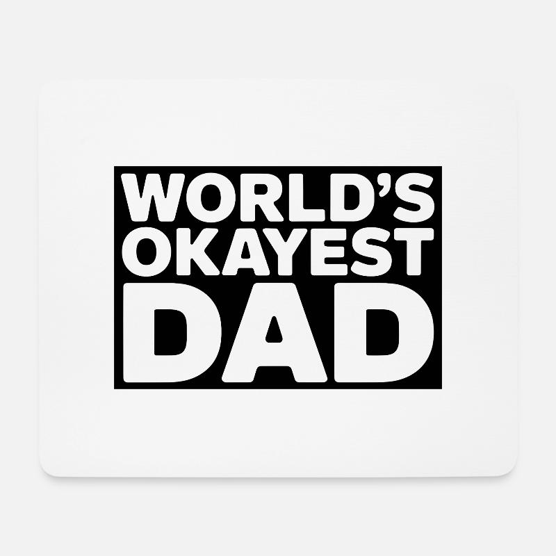 World's Okeyest Dad - Mousepad (Querformat) - Weiß