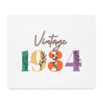 Vintage 1934 florale - Tapis de souris (format paysage) - blanc - Devant