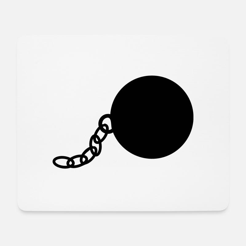 Ball and Chain - Mouse Pad (horizontal) - white