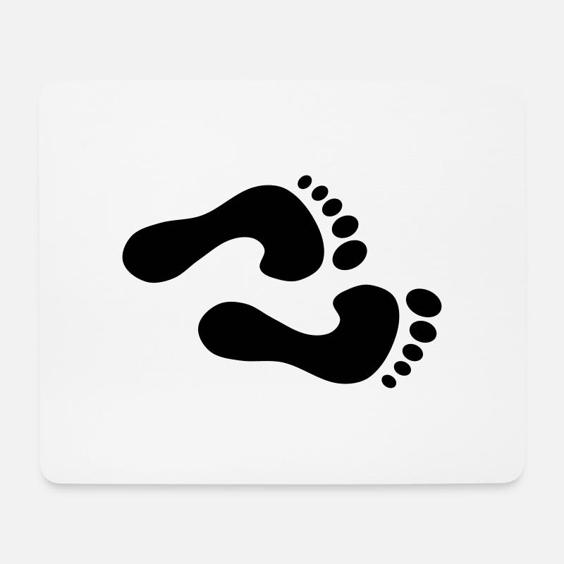 Füße - Mousepad (Querformat) - Weiß