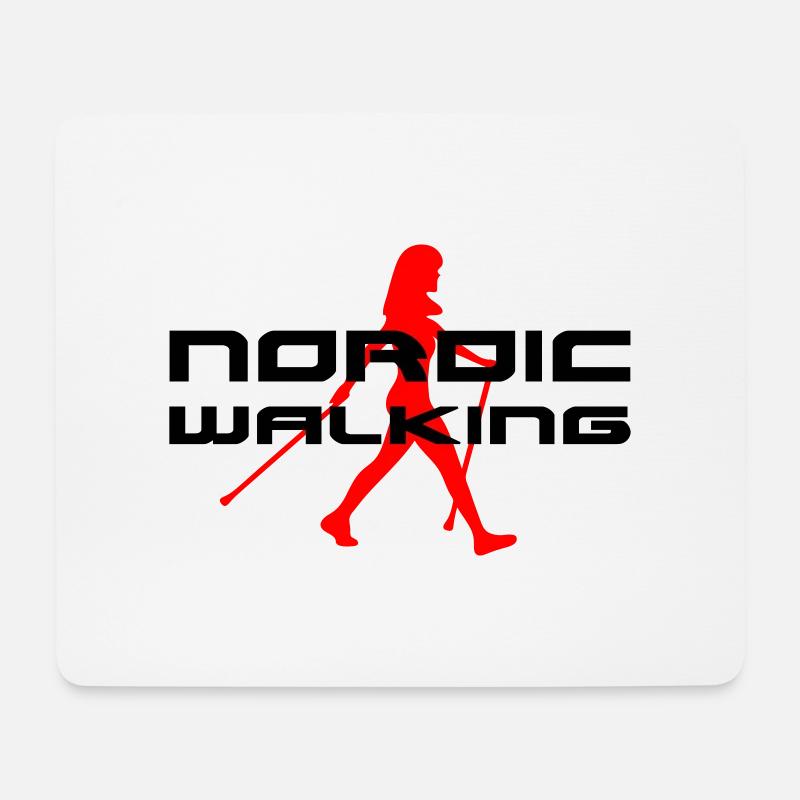 Nordic Walking - Mousepad (Querformat) - Weiß