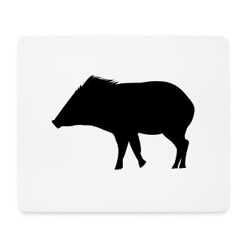 Sanglier - Tapis de souris (format paysage) - blanc - Devant