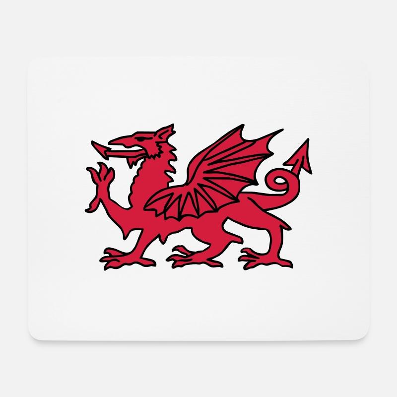 Welsh Dragon - Mouse Pad (horizontal) - white
