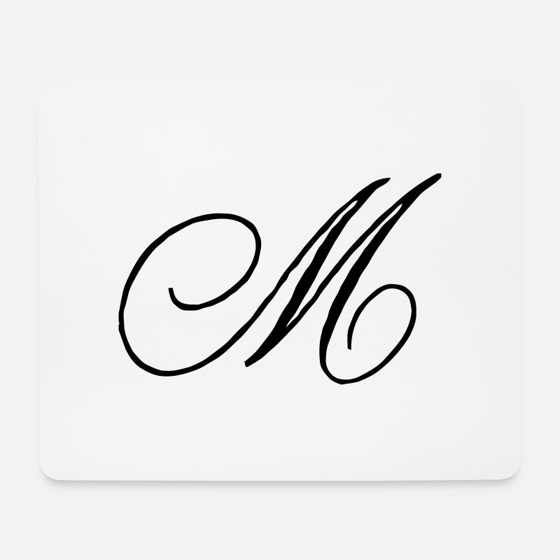 -M- - Mousepad (Querformat) - Weiß