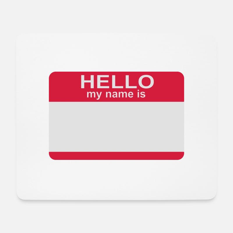 bonjour mon nom est - Tapis de souris (format paysage) - blanc