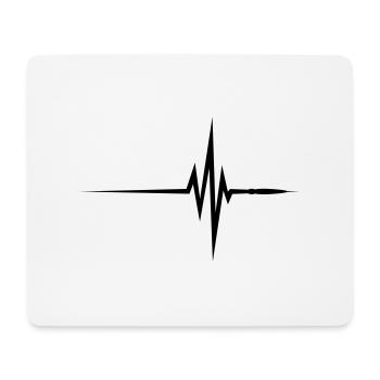 Puls / Beat / EKG - Mousepad (Querformat) - Weiß - Vorne