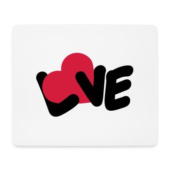 Love Text Valentinstag Logo Herz Liebe Statement - Mousepad (Querformat) - Weiß - Vorne