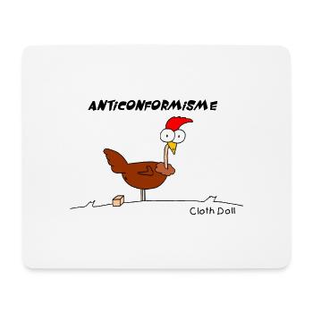 Poule anticonformiste - Tapis de souris (format paysage) - blanc - Devant