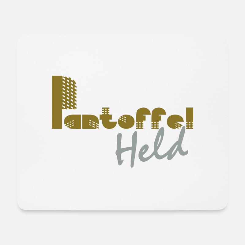 Pantoffelheld - Mousepad (Querformat) - Weiß