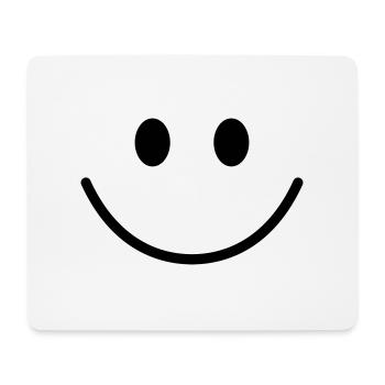 lachendes Gesicht - Mousepad (Querformat) - Weiß - Vorne