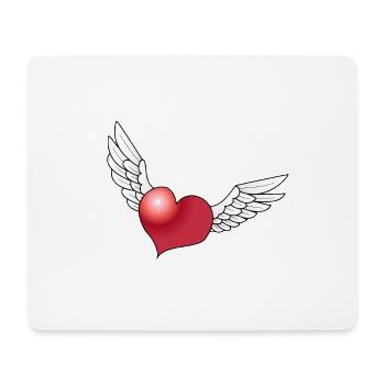 a winged heart - Mouse Pad (horizontal) - white - Front