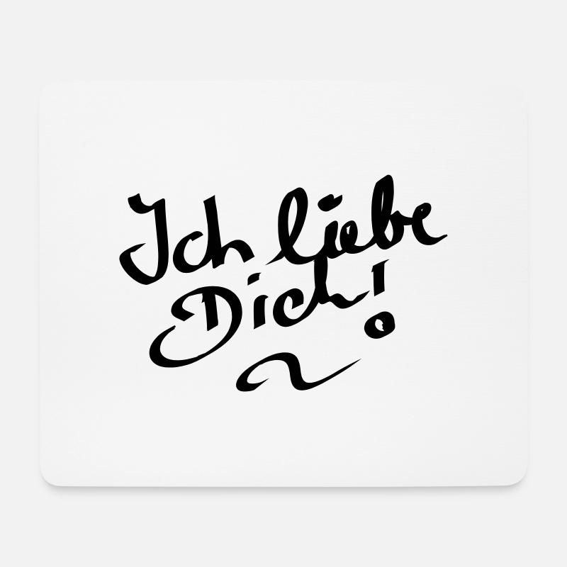 ichliebedich - Mousepad (Querformat) - Weiß