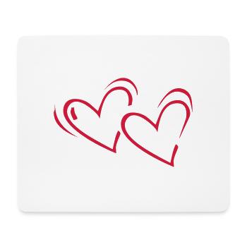 Coeur, coeurs, coeur - Tapis de souris (format paysage) - blanc - Devant