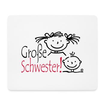 Grosse Schwester - Mousepad (Querformat) - Weiß - Vorne