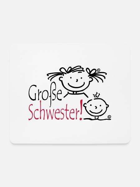 Grosse Schwester - Mousepad (Querformat) - Weiß