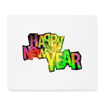 Happy New Year - Mousepad (Querformat) - Weiß - Vorne