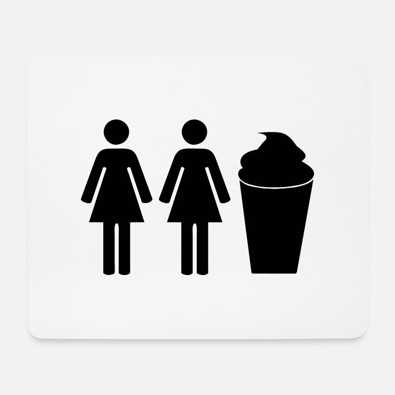 2 girls 1 cup - Mousepad (Querformat) - Weiß