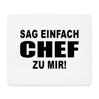 chef boss - Mousepad (Querformat) - Weiß - Vorne