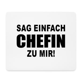 chefin - Mousepad (Querformat) - Weiß - Vorne