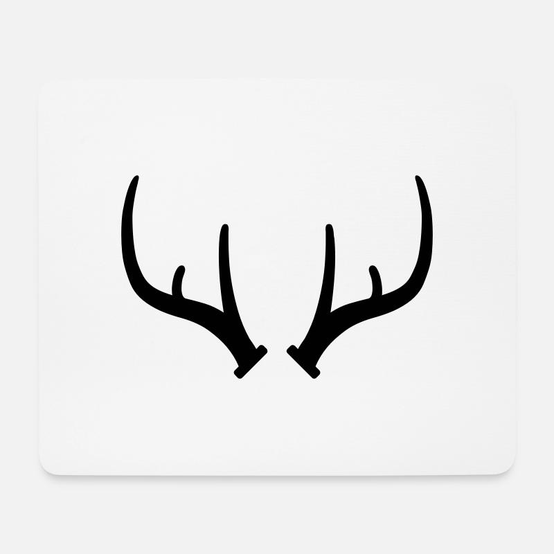 Geweih - - Mousepad (Querformat) - Weiß