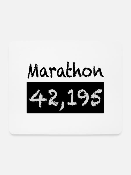 Marathon 42 195 Kilometer - Mousepad (Querformat) - Weiß