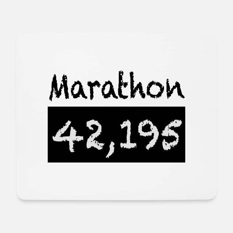 Marathon 42 195 Kilometer - Mousepad (Querformat) - Weiß