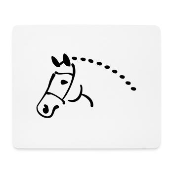 cheval - Tapis de souris (format paysage) - blanc - Devant