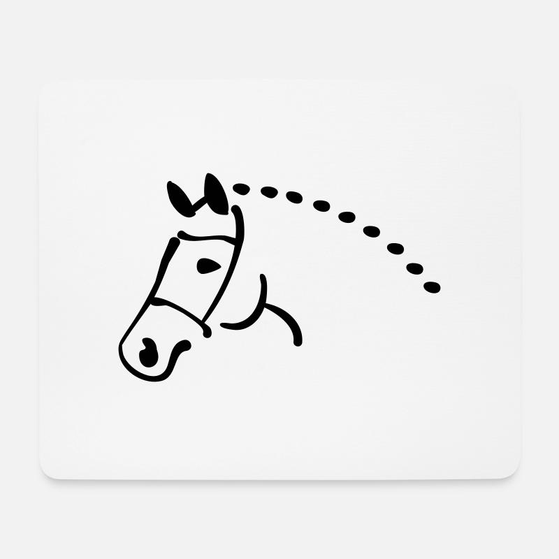 Pferd - Mousepad (Querformat) - Weiß