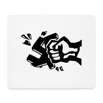 Gegen Nazis - Mousepad (Querformat) - Weiß - Vorne