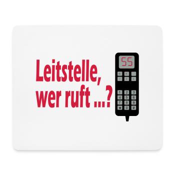 Leitstelle wer ruft? - Mousepad (Querformat) - Weiß - Vorne