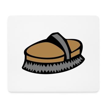 horse brush - Mouse Pad (horizontal) - white - Front