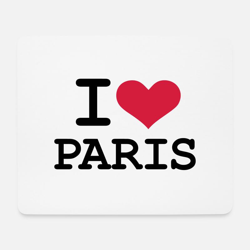 I - love - Paris - Mouse Pad (horizontal) - white