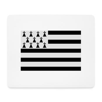 Tapis de souris Drapeau breton - Tapis de souris (format paysage) - blanc - Devant