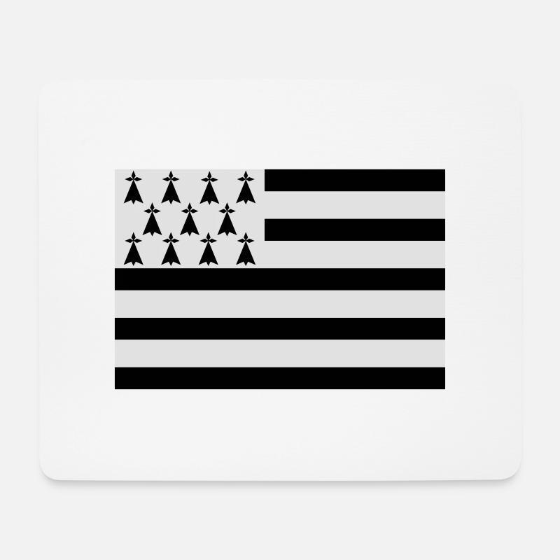 Tapis de souris Drapeau breton - Tapis de souris (format paysage) - blanc