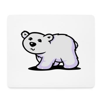 Eisbär - Mousepad (Querformat) - Weiß - Vorne