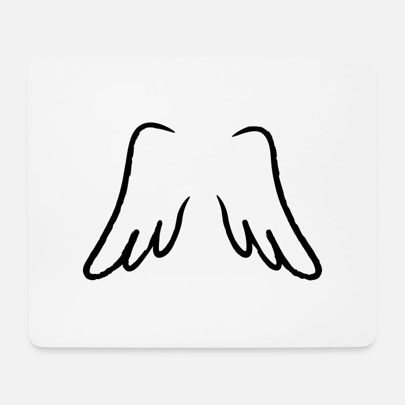 Flügel - Wings - Mousepad (Querformat) - Weiß