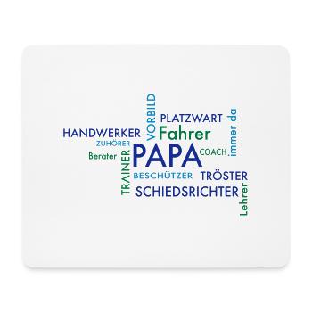 Papa - Mousepad (Querformat) - Weiß - Vorne