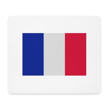 Drapeau France - Tapis de souris (format paysage) - blanc - Devant