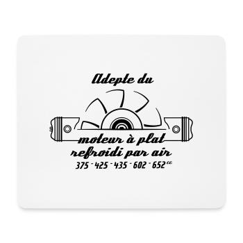 Moteur à plat - Tapis de souris (format paysage) - blanc - Devant