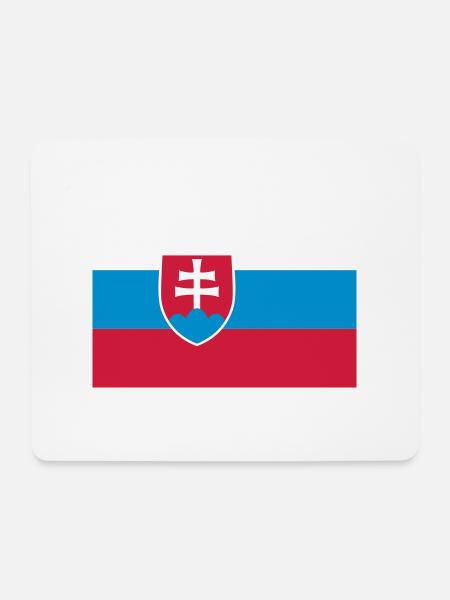slovakia flag - Mouse Pad (horizontal) - white
