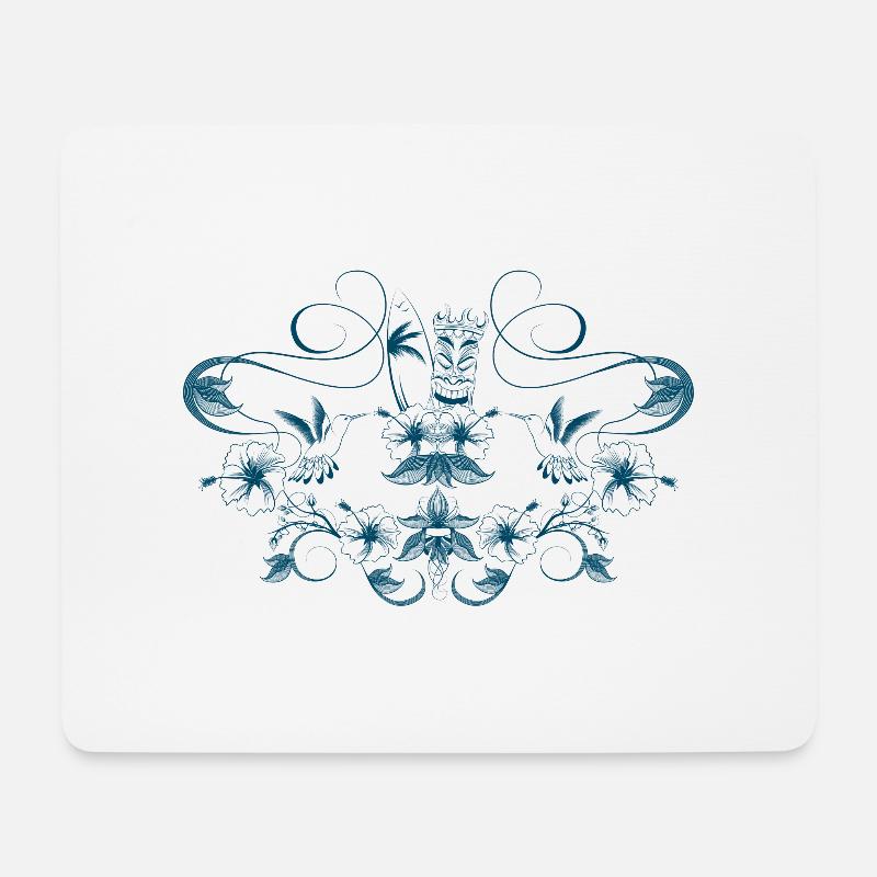 tiki 'n' surf - Mousepad (Querformat) - Weiß