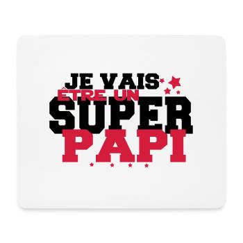 JE VAIS être un super PAPi - Tapis de souris (format paysage) - blanc - Devant
