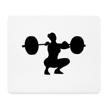 Umsetzen Hocke Frau - Mousepad (Querformat) - Weiß - Vorne