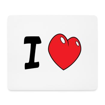 i love - Tapis de souris (format paysage) - blanc - Devant