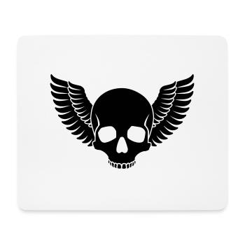 Skull Wings - Mouse Pad (horizontal) - white - Front