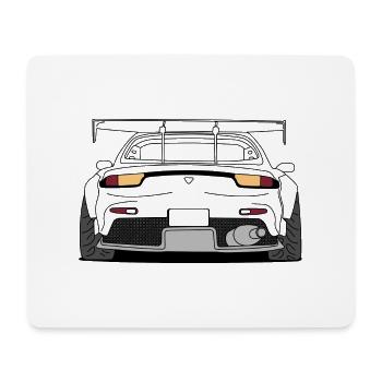 rx7 rear outlines - Mouse Pad (horizontal) - white - Front