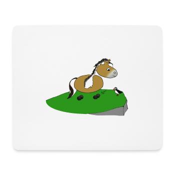 Snorre und Puffin - Mousepad (Querformat) - Weiß - Vorne
