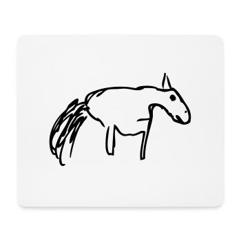 horse - Tapis de souris (format paysage) - blanc - Devant